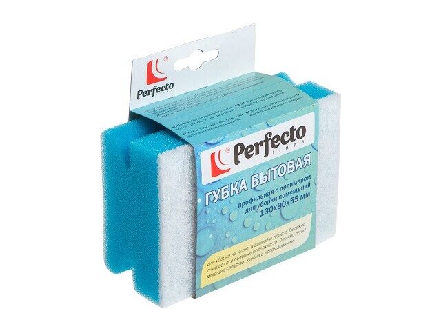 Губка бытовая для уборки помещений, профилир, PERFECTO LINEA
